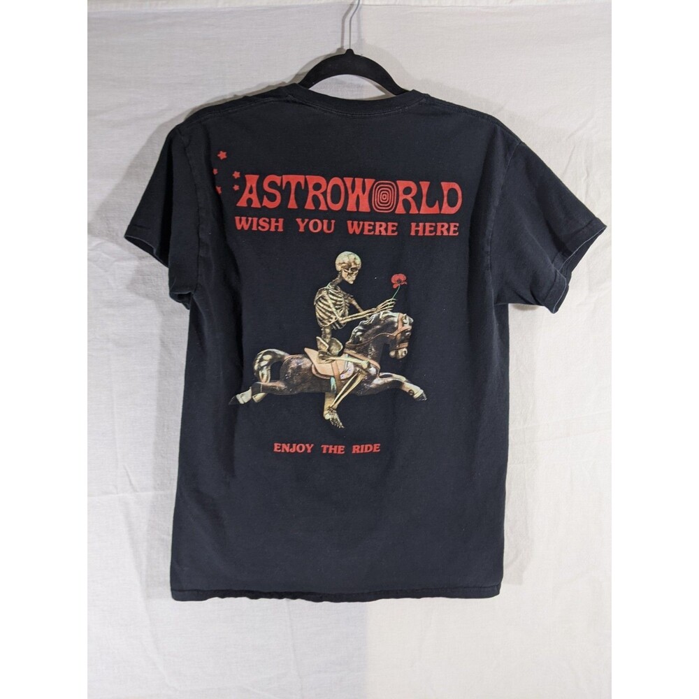 Travis Scott Astroworld "Wish You Were Here" Enjoy the Ride Graphic T-shirt Med